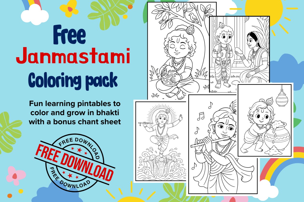 Janmāṣṭamī Special – Free Colouring Set + Mantra Counter!