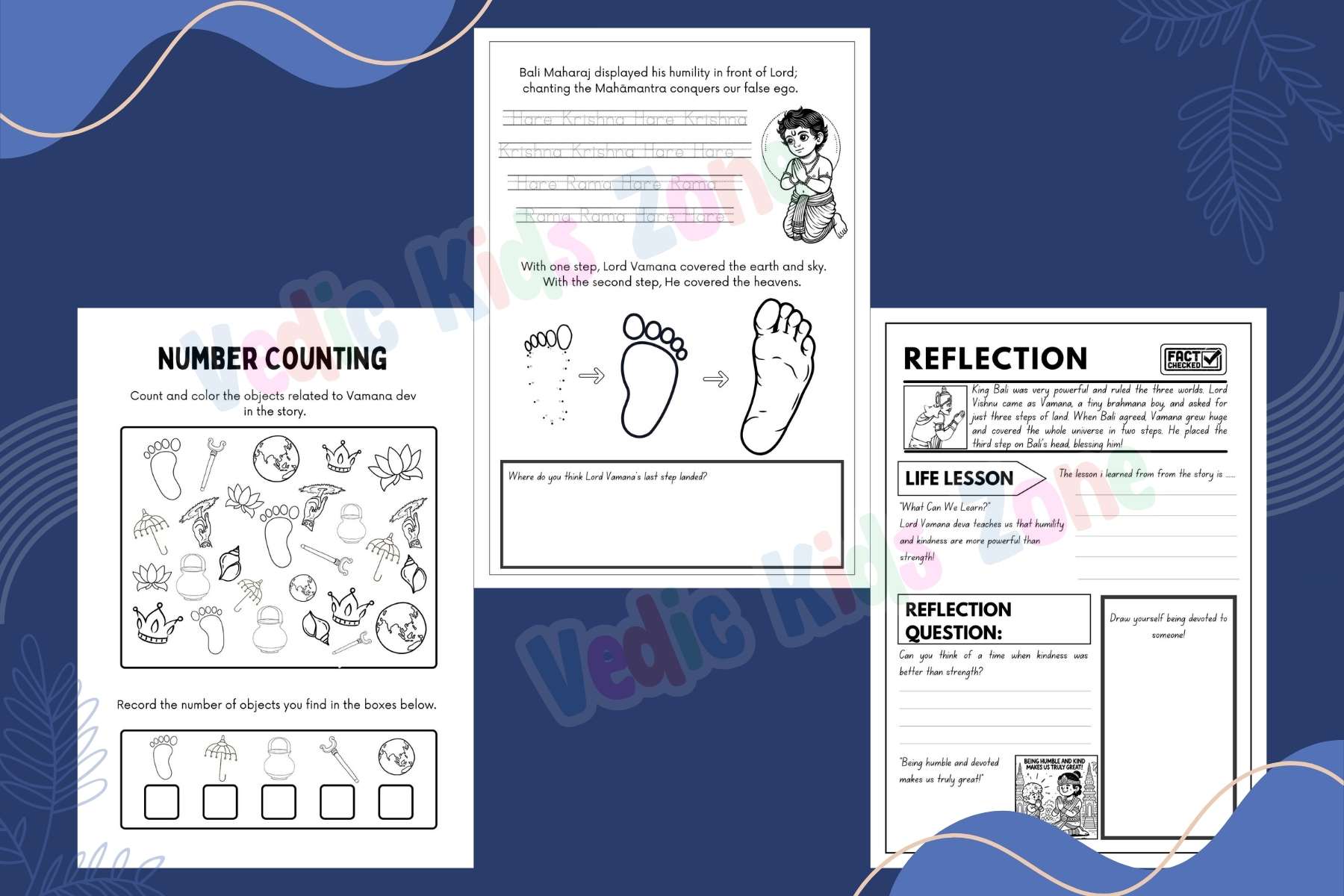 Vāmana Avatāra – Humility & Devotion Activity Pack