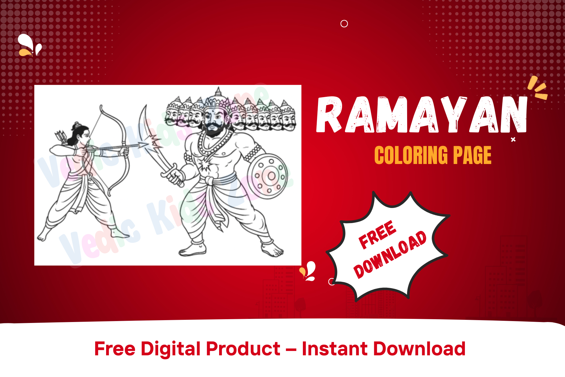 Rama - Ravana War Coloring Pages for Kids