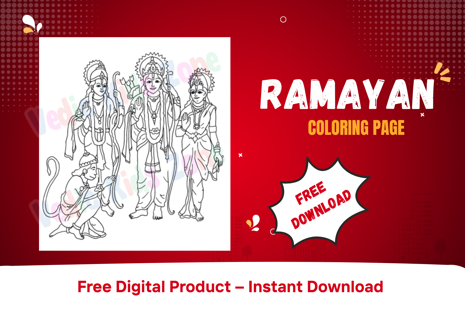 Lord Rama Coloring Pages for Kids